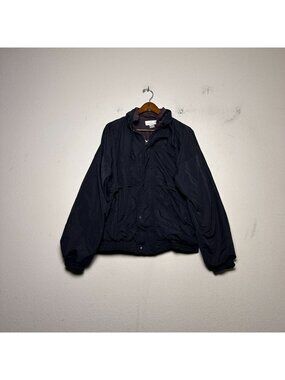 VTG Bill Blass Men L Black Coat Jacket Insulated Outerwear Bomber Full Zip 90s